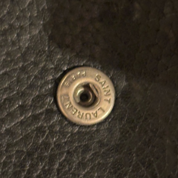 Authentic Saint Laurent Black Leather Strap Long Wallet w/ Box & Dust Bag - Picture 5 of 6